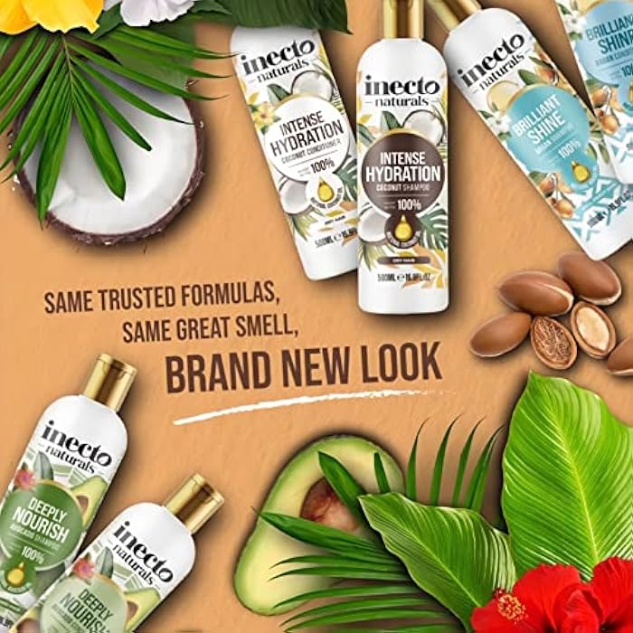 INECTO Natural Coconut Shampoo 500ml, Super-Creamy Infused with Pure Organic Coconut Oil, Silky Smooth Relief, Hydrated Hair - Image 5